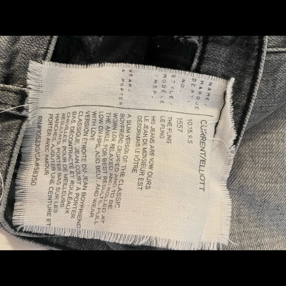 Current / Elliott The Fling Jeans Gray Size 23-0 - Picture 7 of 7